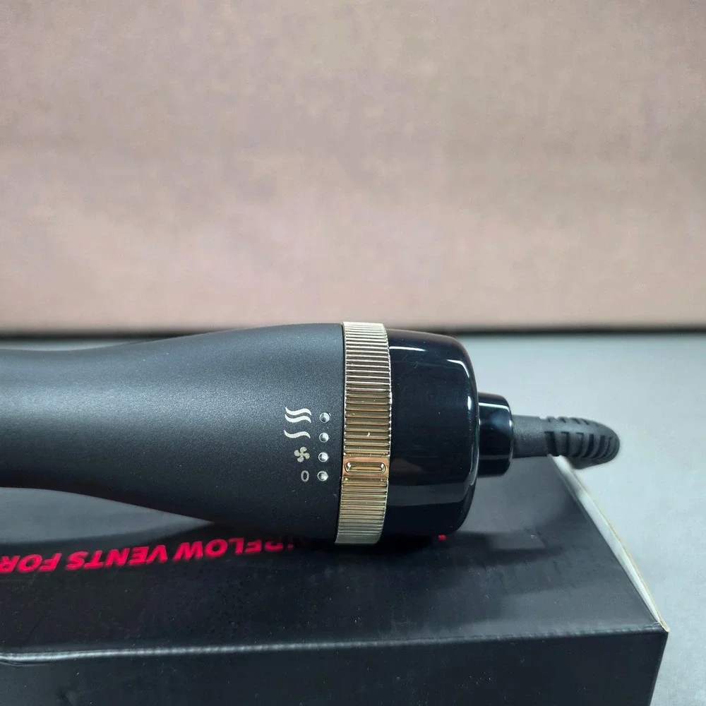 Jayfond Hot Air Brush Styler Dryer Womens Black Gold New 3-in-1 Volumizer